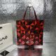 Issey Miyake Lucent Bi-color Tote Red